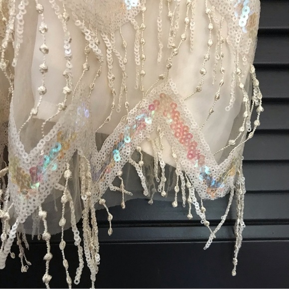 Fairycore Walk in Dark Sequin & Fringe Top, Delicate Feminine and Fun, Size XS/S - Picture 9 of 13
